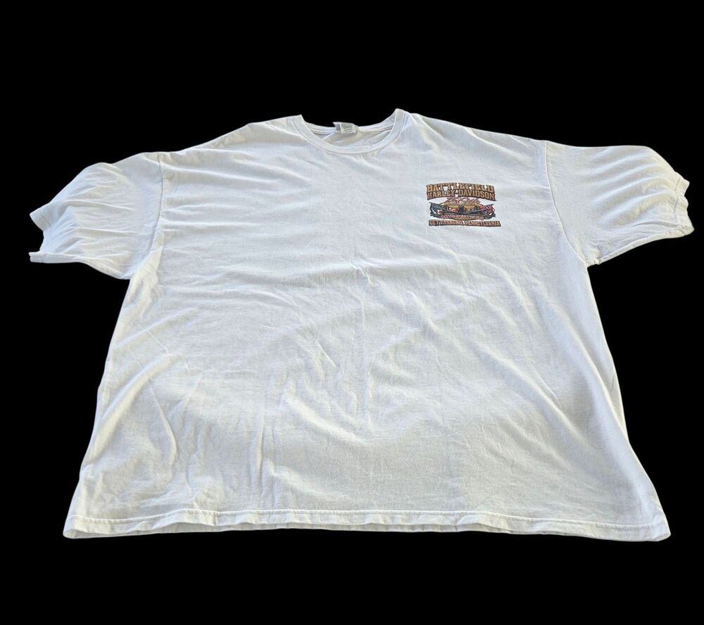 Harley Davidson Gettysburg‎ PA 150th Anniversary T Shirt 3XL White USA